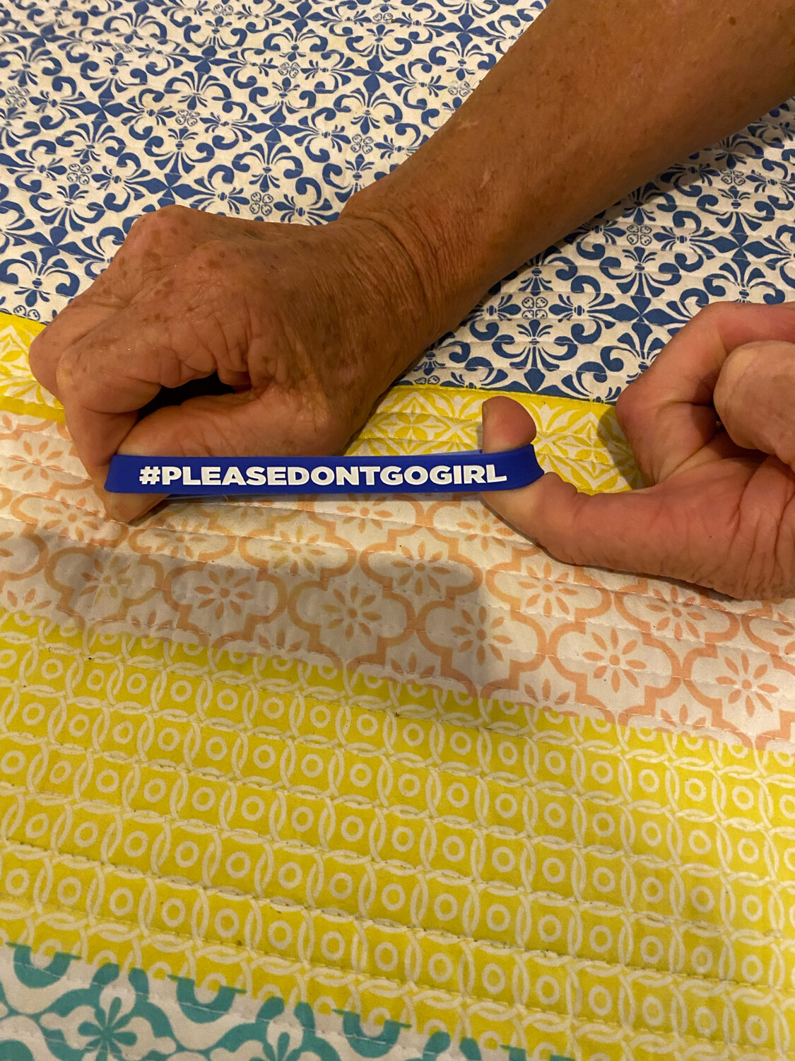  #PLEASEDONTGOGIRL Wristbands Blue Colour &amp; White Text