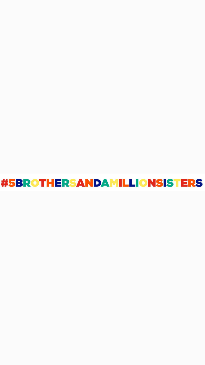 PRE-ORDER #5BROTHERSANDAMILLIONSISTERS Wristbands White Colour &amp; Red,Orange,Blue,Green &amp; Yellow Text