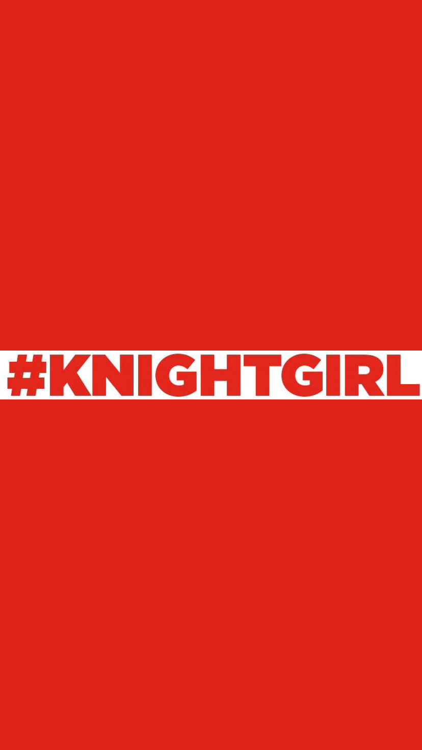 PRE-ORDER #KNIGHTGIRL Bumper Stickers Red Text Colour