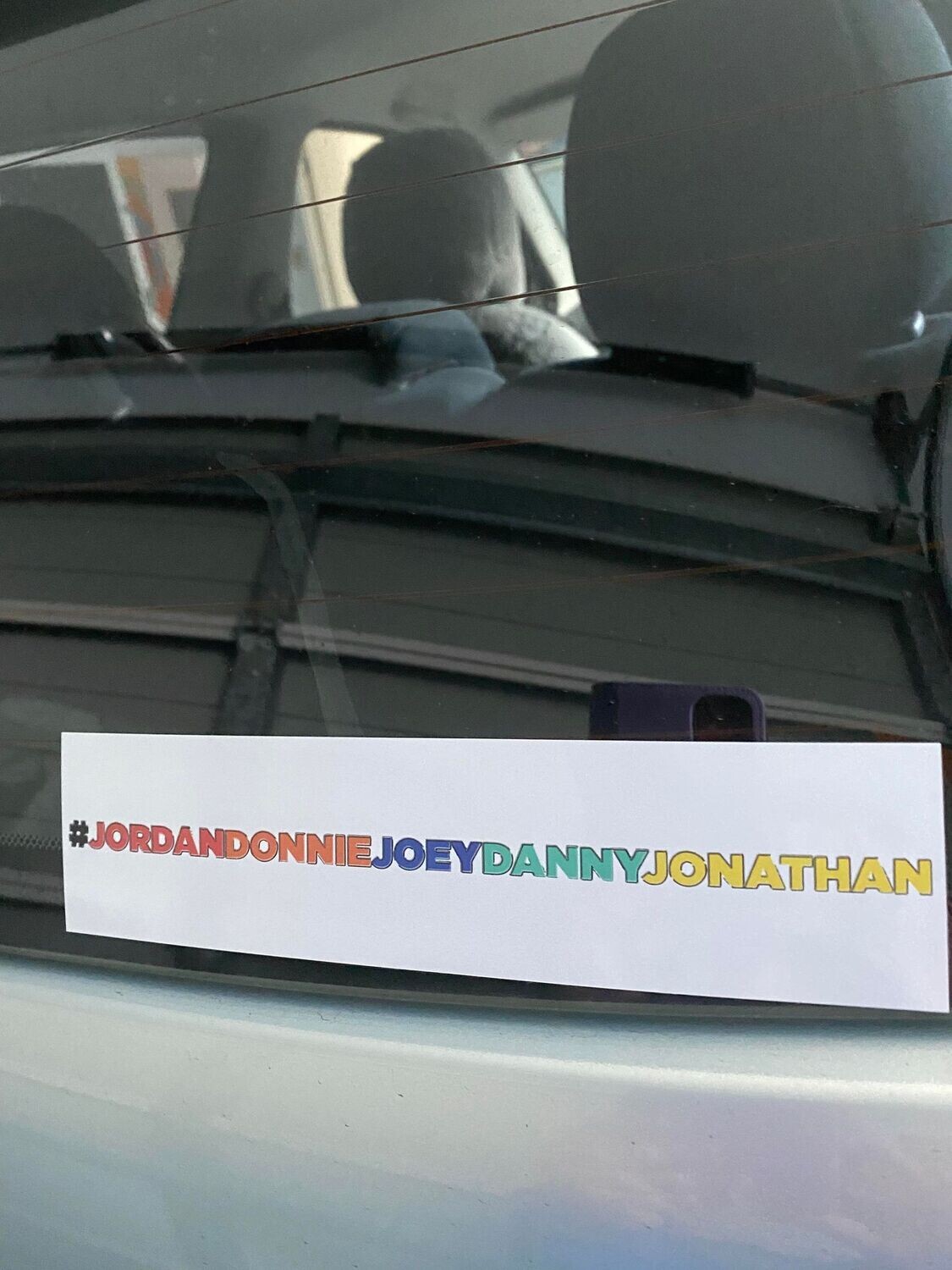#JORDANDONNIEJOEYDANNYJONATHAN Bumper Stickers