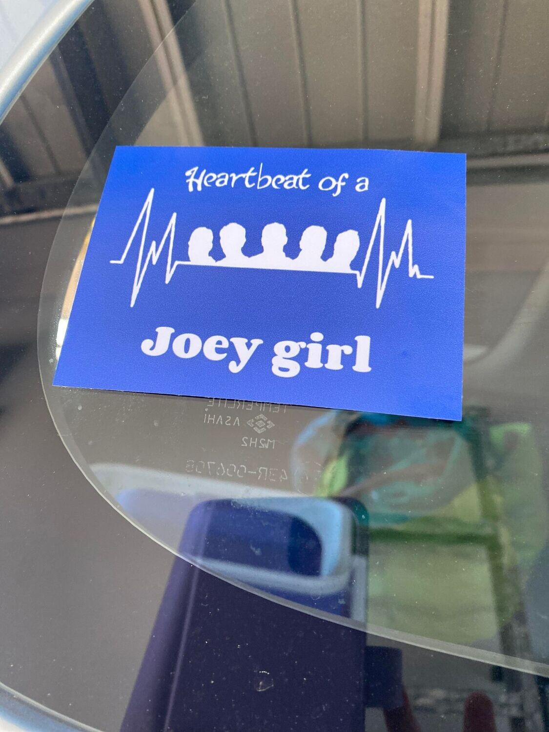  Heartbeat of a Joey girl Bumper Stickers Blue Colour &amp; White Text