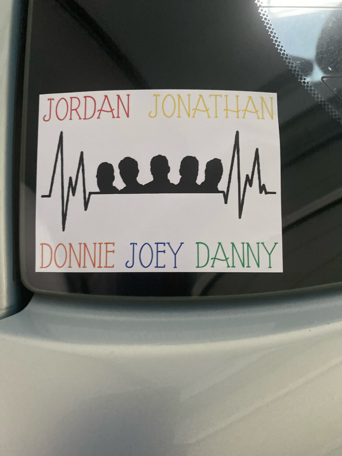 Heartbeat JORDAN DONNIE JOEY DANNY JONATHAN Bumper Stickers