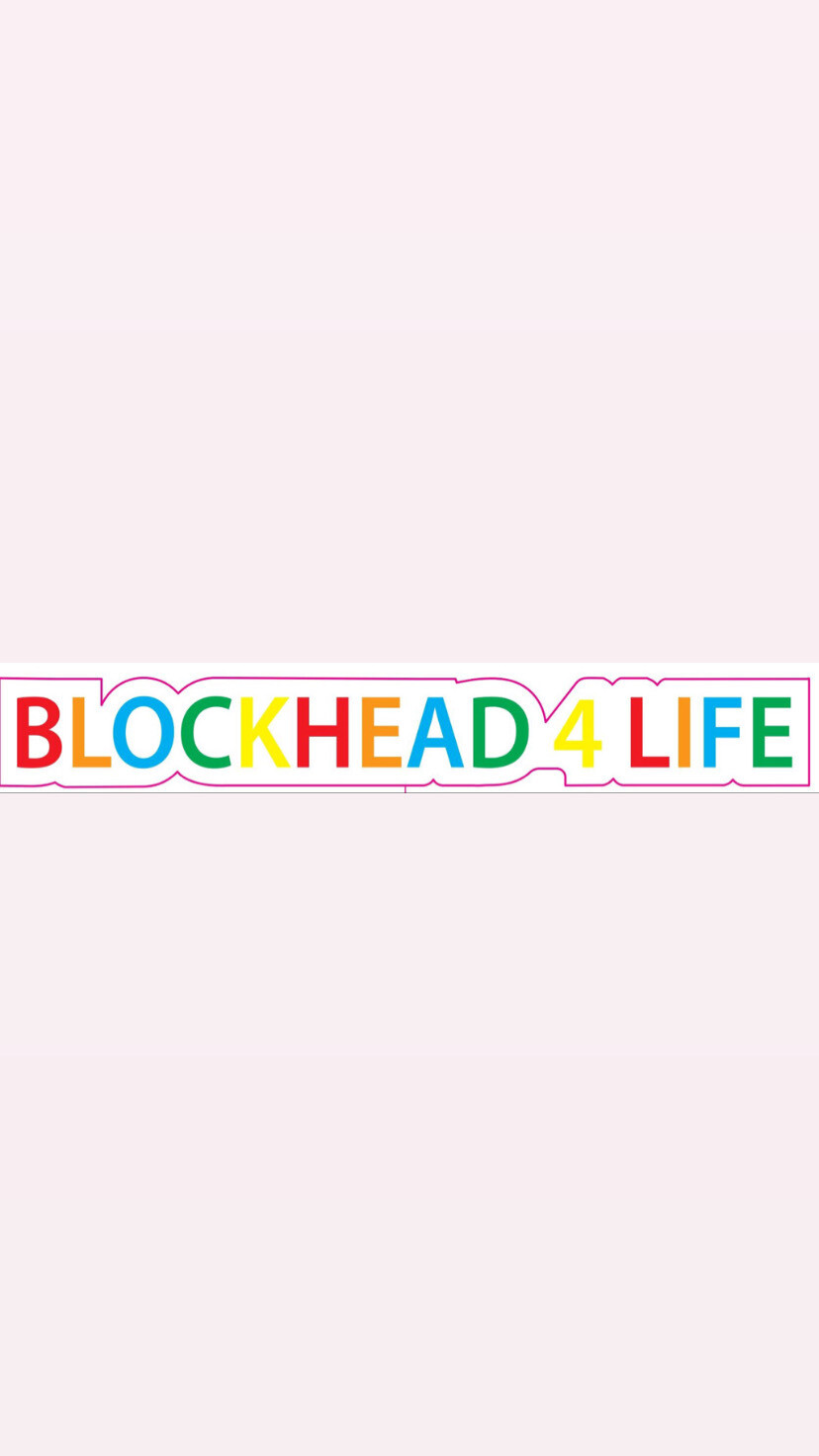 PRE-ORDER BLOCKHEAD4LIFE Wristbands Text Colours Red Orange Blue Green Yellow