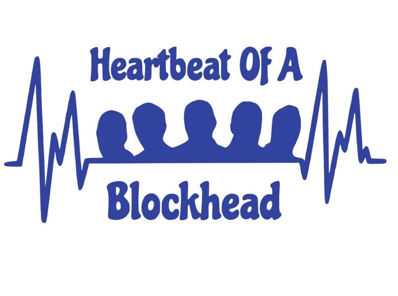 Pre-Order Heartbeat of a Blockhead Decal Blue Colour