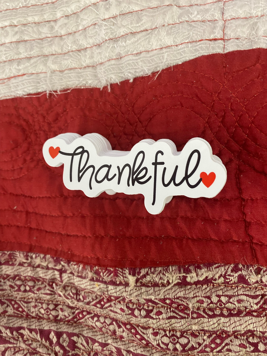 Thankful Vinyl Bumper Stickers