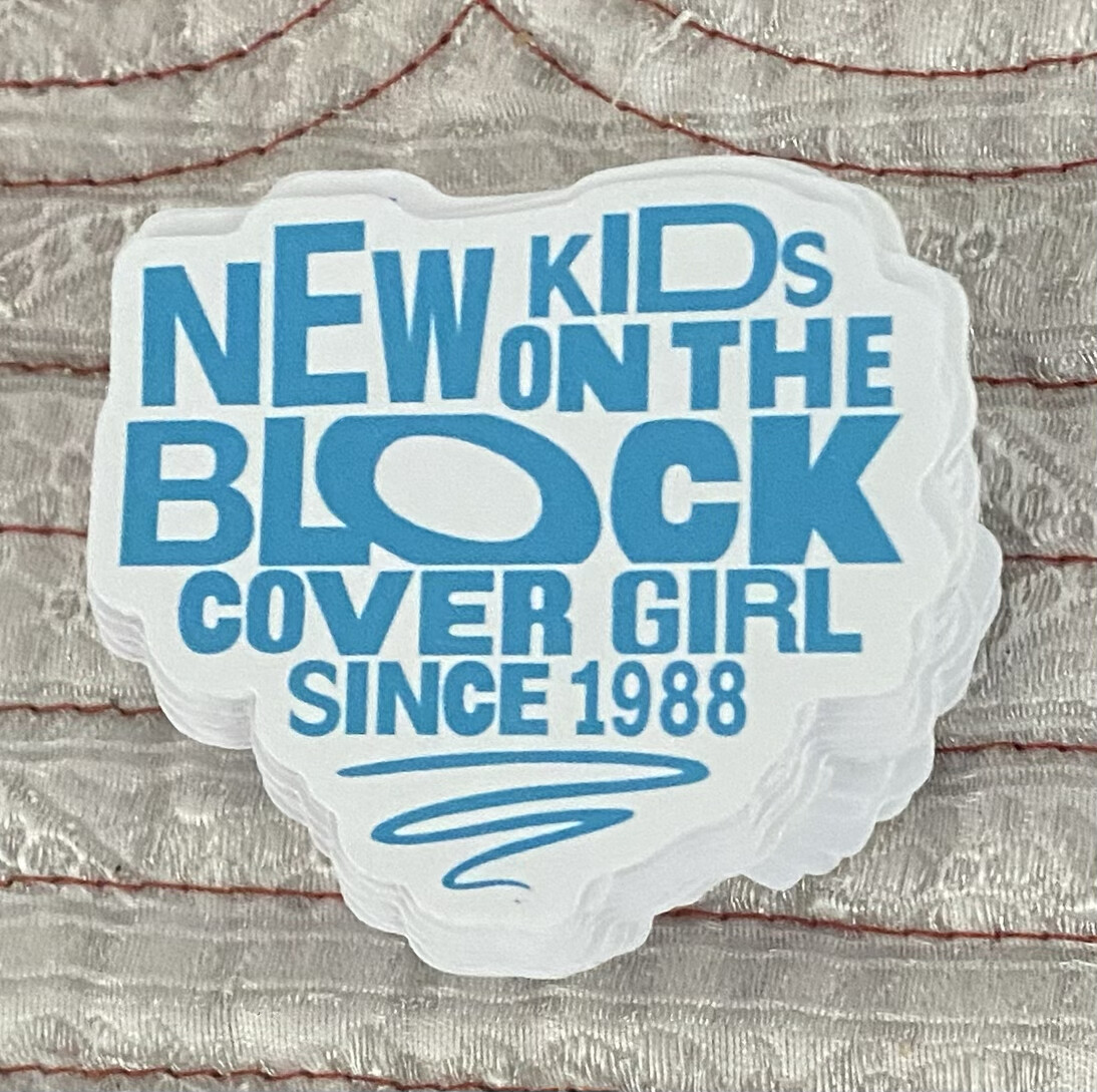 New Kids Cover Girl Since 1988 Bumper Sticker Turquoise Colour
