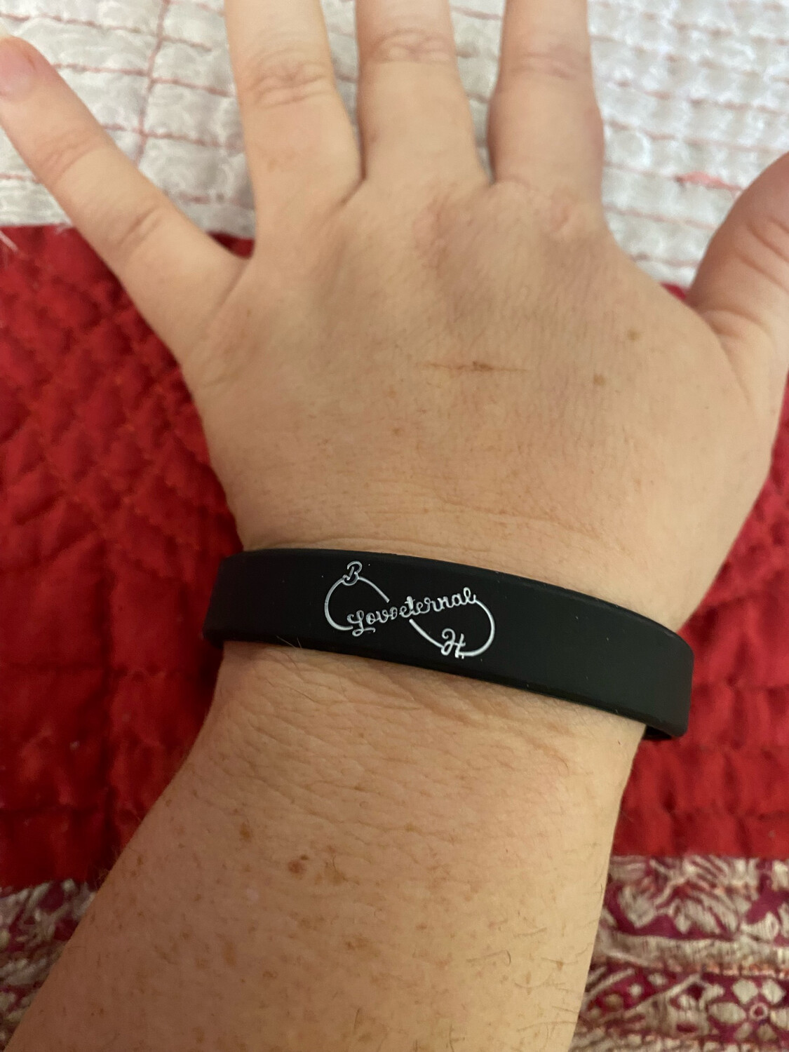 BH LOVE ETERNAL Infinity Wristbands Black Colour &amp; White Text