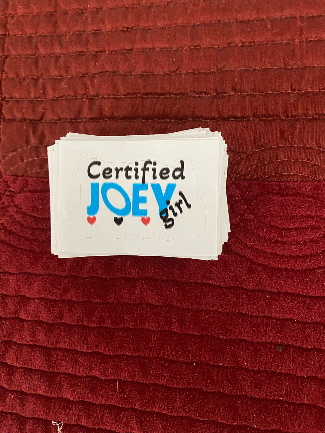 Certified JOEY girl Bumper Stickers