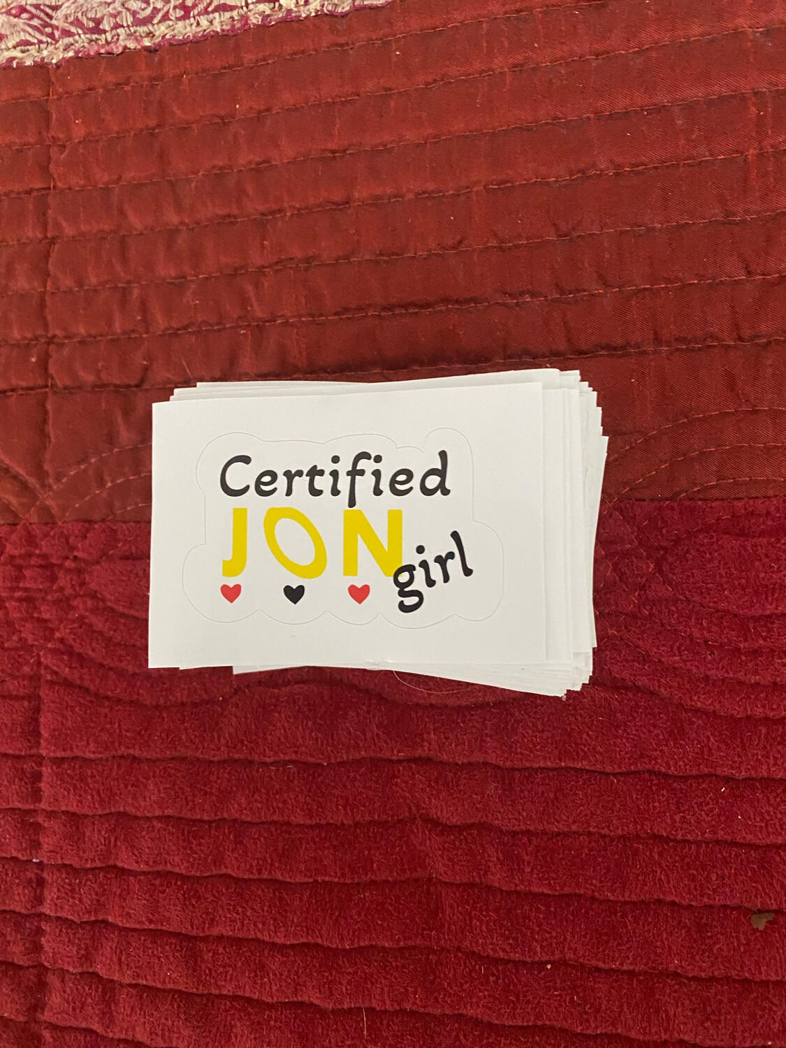 Certified JON girl Bumper Stickers