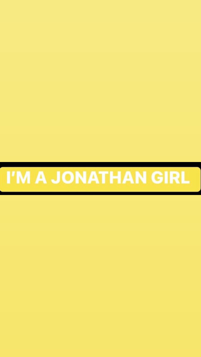 Pre-Order I&#39;M A JONATHAN GIRL Bumper Stickers