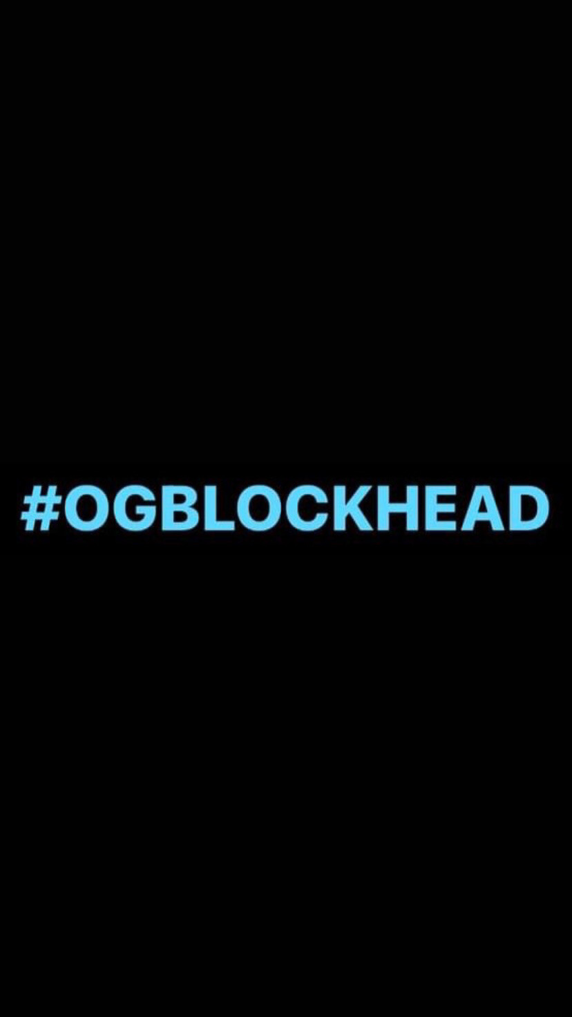Pre-Order #OGBLOCKHEAD Wristbands Blue Text