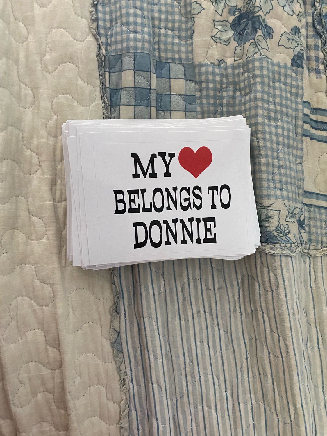MY ❤️ BELONGS TO DONNIE Bumper Stickers