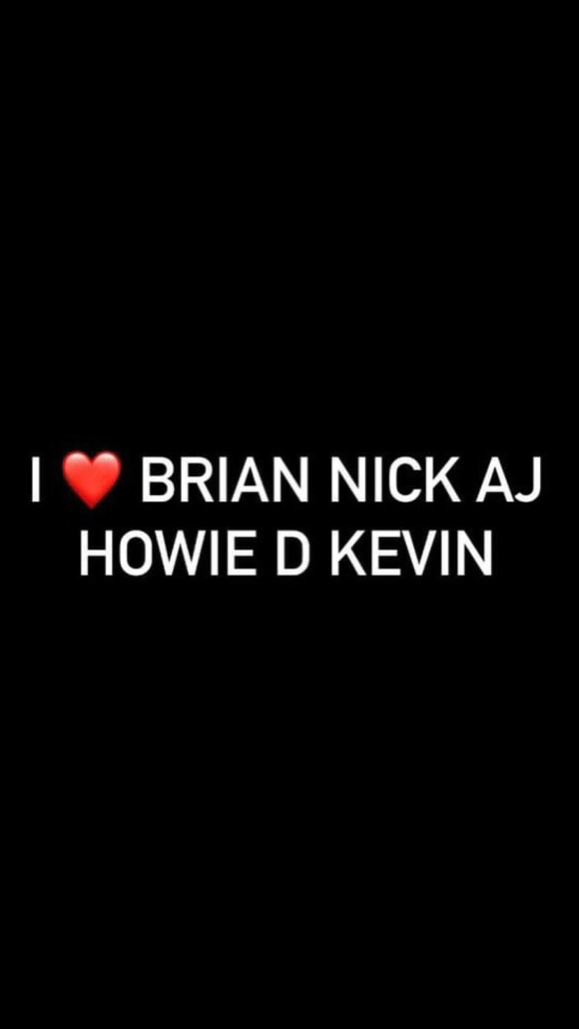 Pre-Order I ❤️ BRIAN NICK AJ HOWIE D KEVIN Bumper Stickers