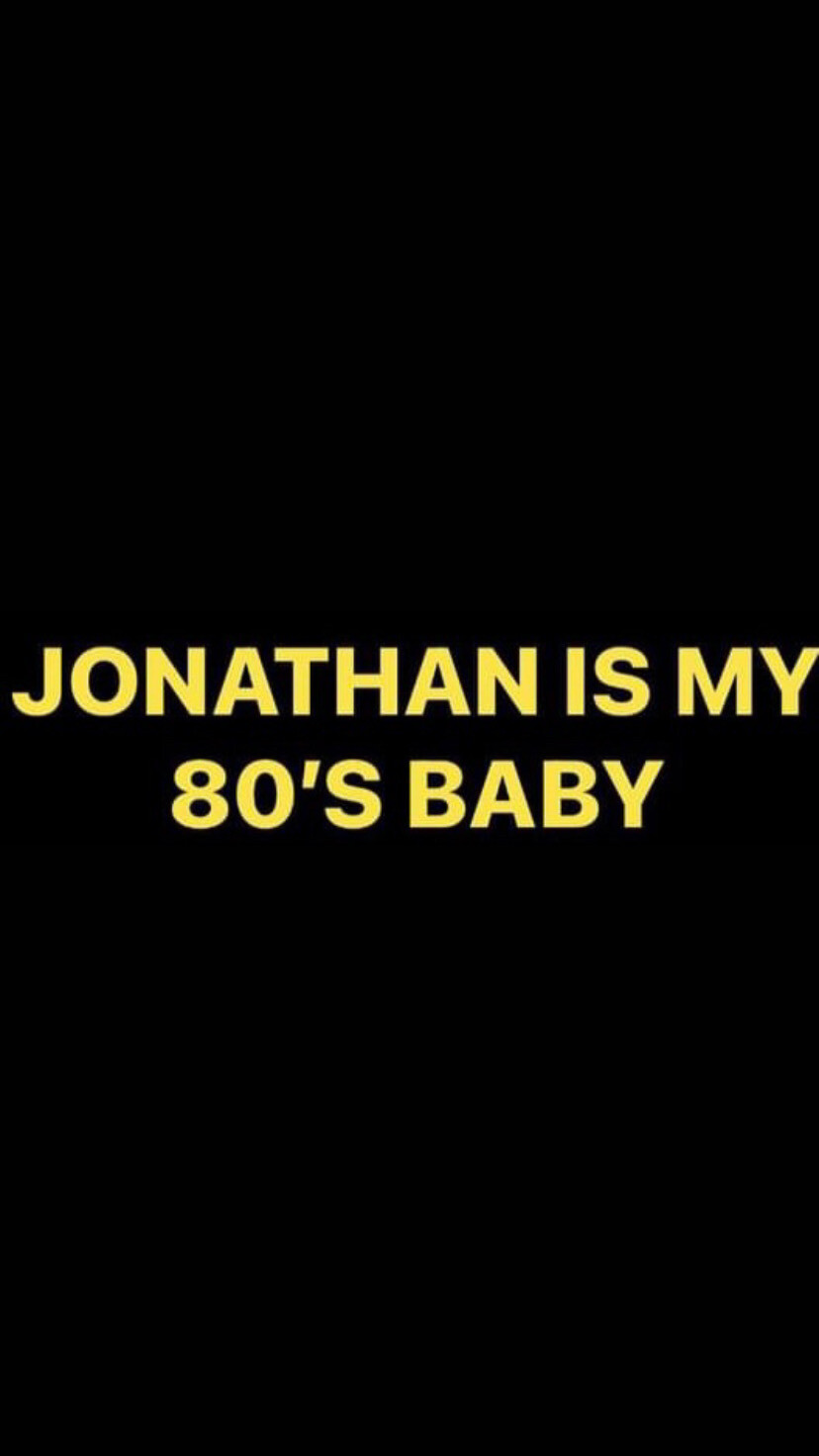 Pre-Order JONATHAN IS MY 80&#39;S BABY Wristbands