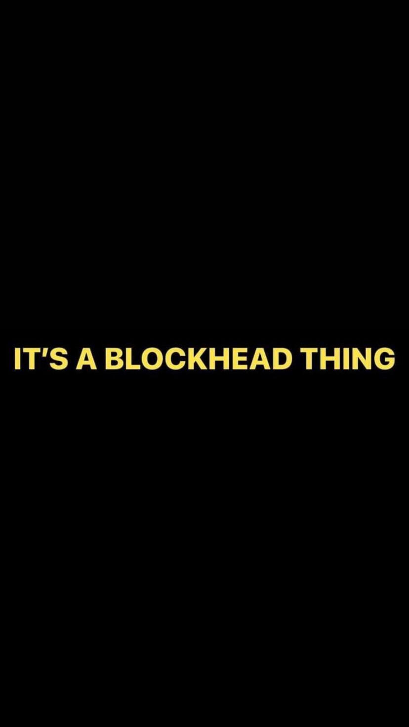 Pre-Order IT&#39;S A BLOCKHEAD THING Wristbands (Yellow Text)