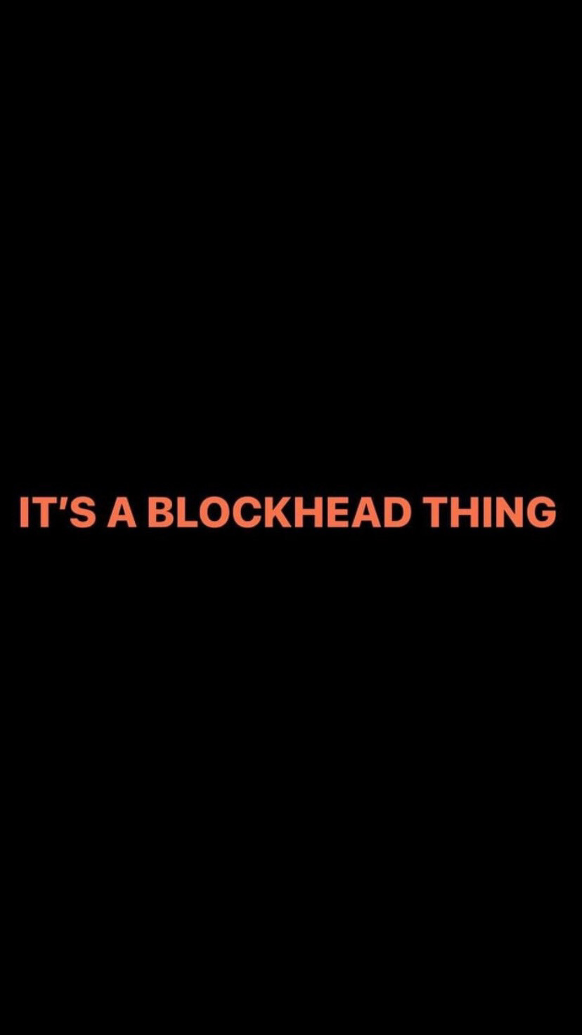 Pre-Order IT&#39;S A BLOCKHEAD THING Wristbands (Orange Text)