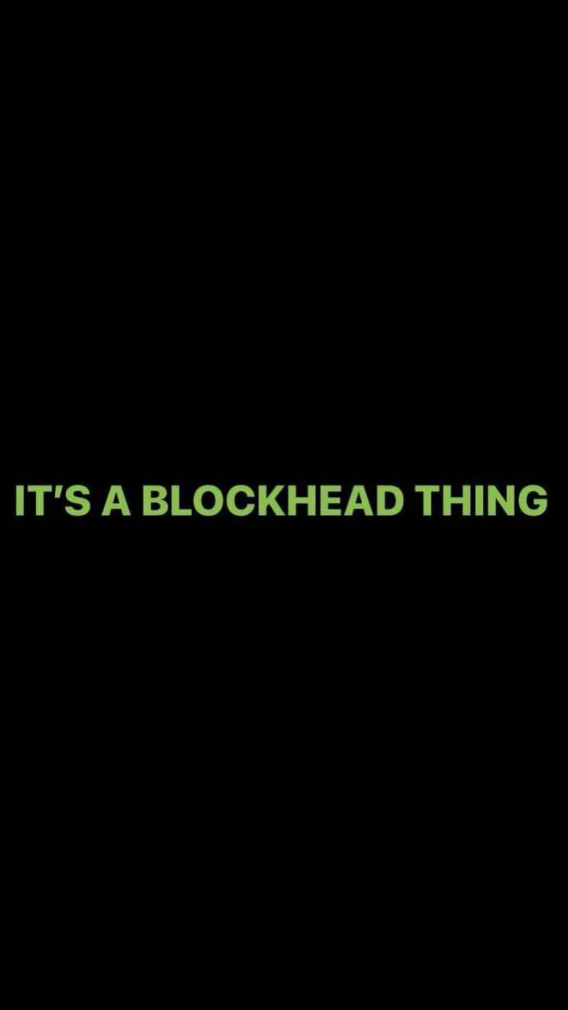 Pre-Order IT&#39;S A BLOCKHEAD THING Wristbands (Green Text)