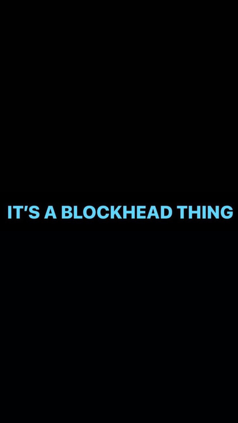 Pre-Order IT&#39;S A BLOCKHEAD THING Wristbands (Blue Text)