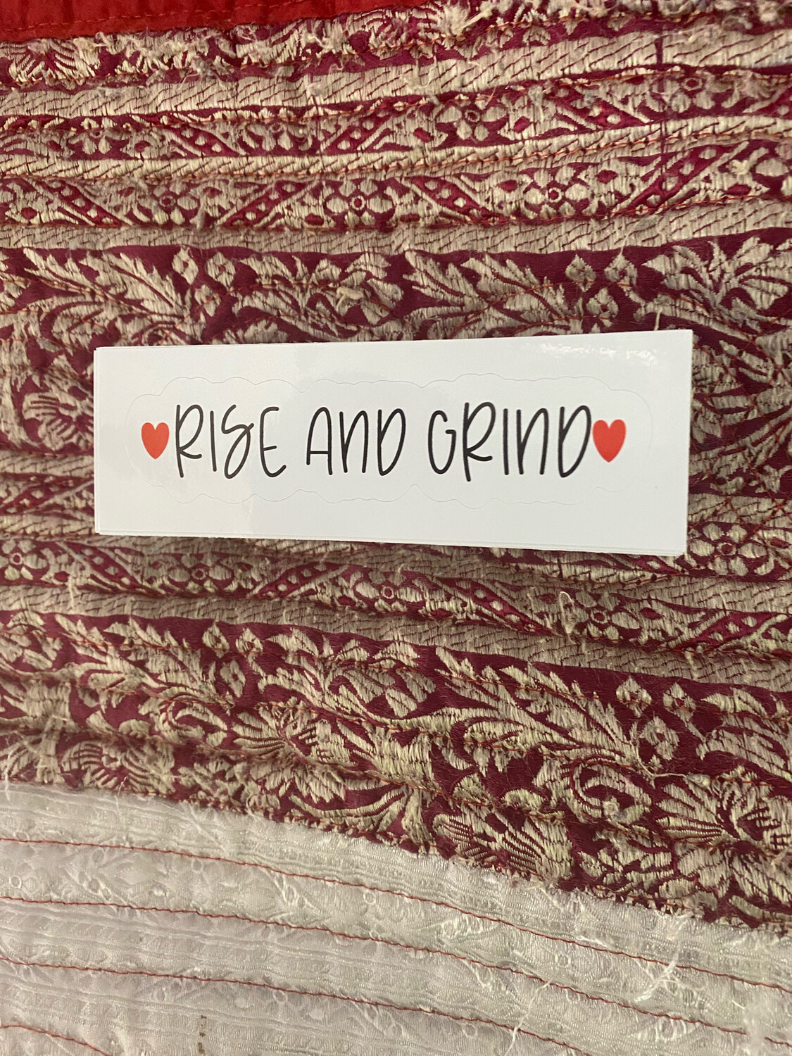 ❤️ RISE AND GRIND ❤️ Bumper Stickers