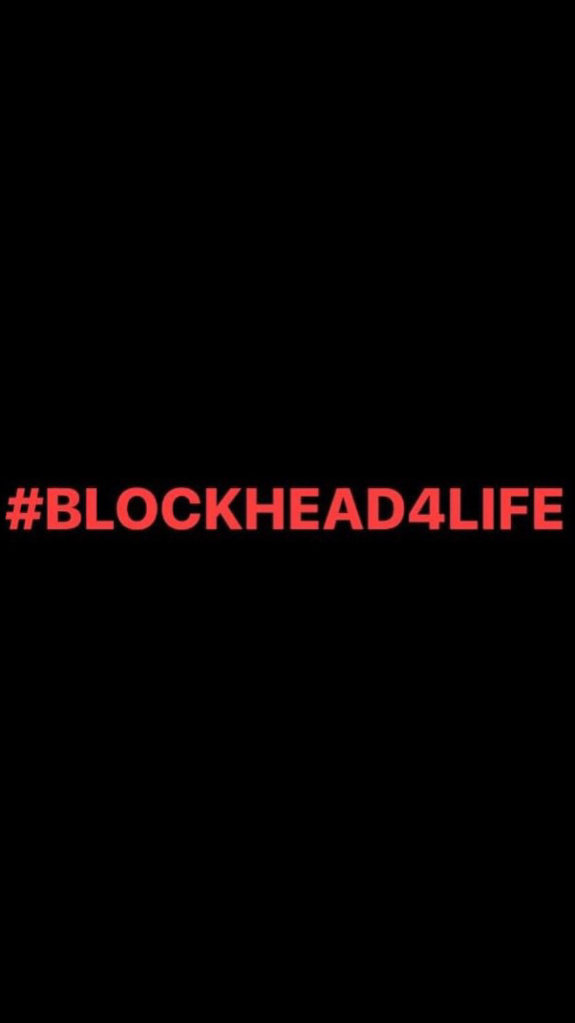 Pre-Order #BLOCKHEAD4LIFE Wristbands (Red Text)