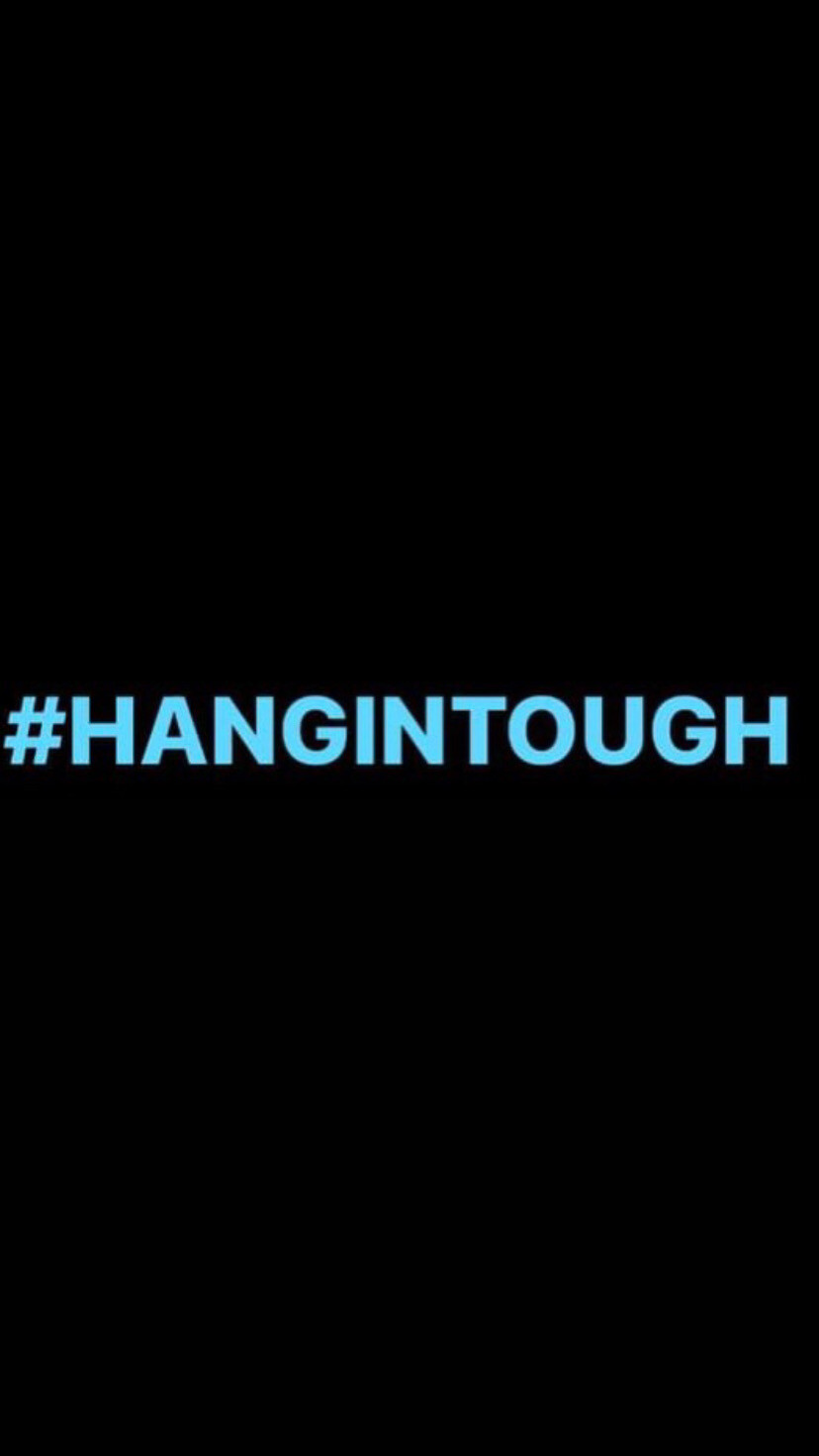 Pre-Order #HANGINTOUGH Wristbands (Blue Text)