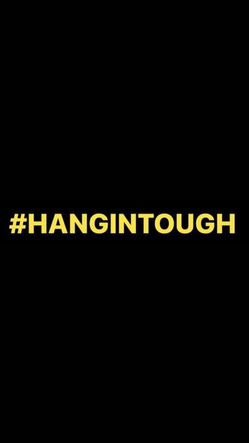 Pre-Order #HANGINTOUGH Wristbands (Yellow Text)