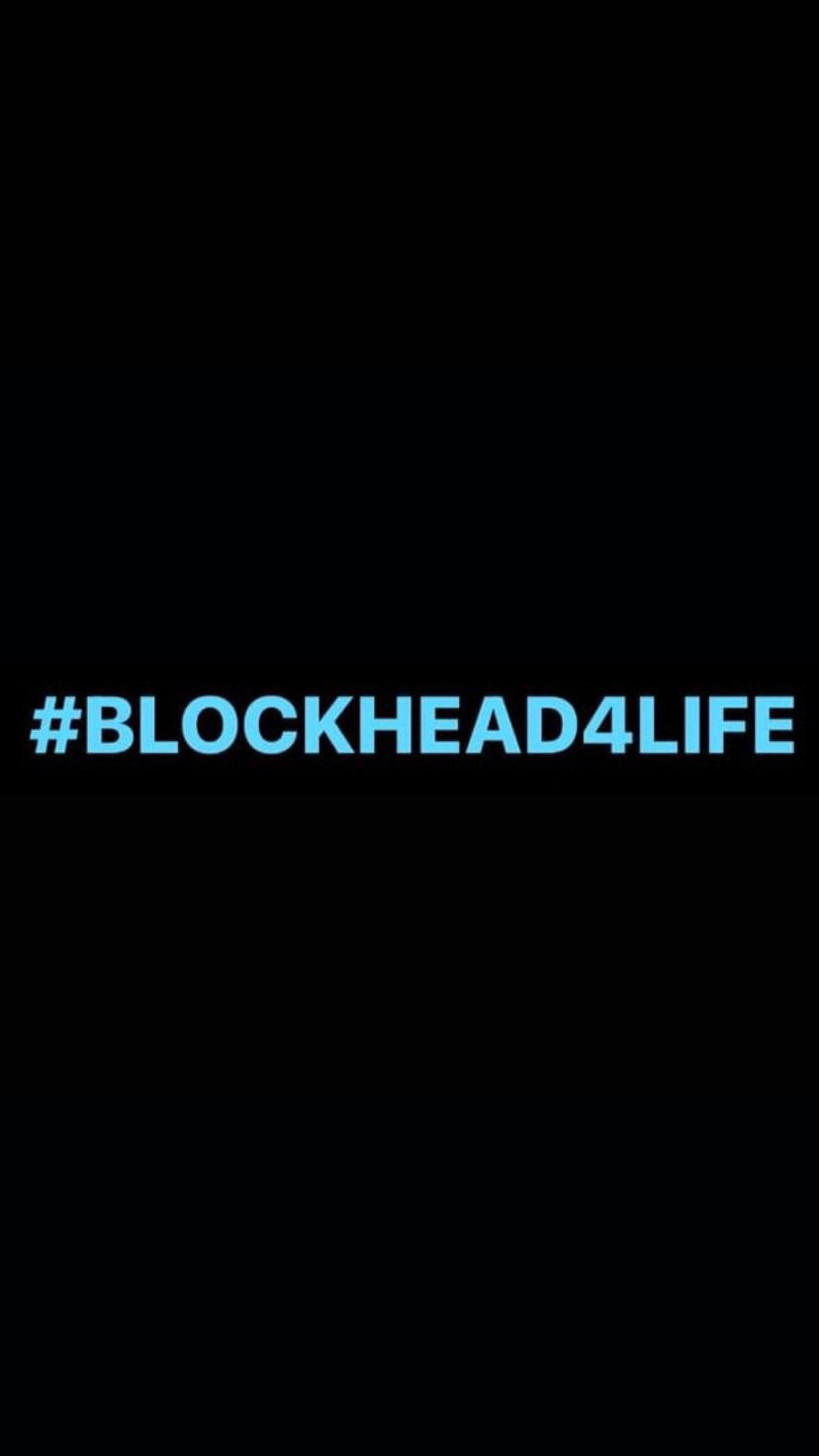 Pre-Order #BLOCKHEAD4LIFE Wristbands (Blue Text)