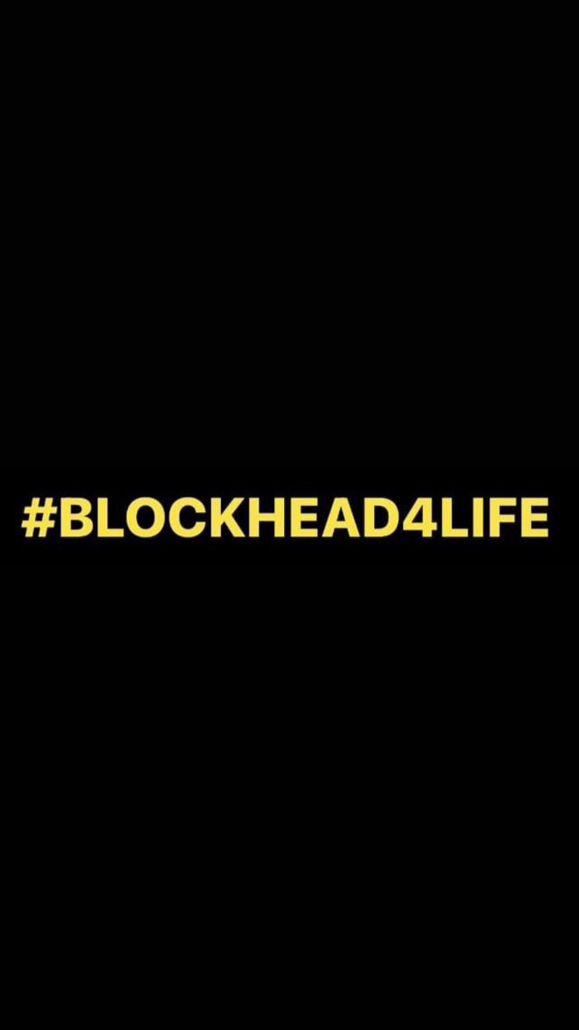 Pre-Order #BLOCKHEAD4LIFE Wristbands (Yellow Text)