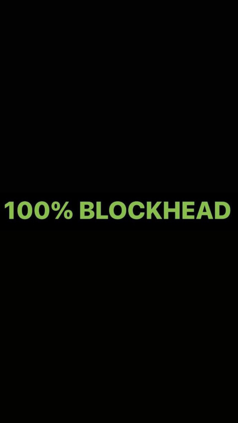 Pre-Order 100% BLOCKHEAD Wristbands (Green Text)