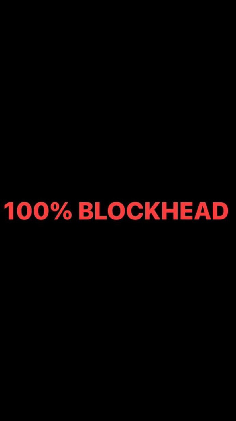 Pre-Order 100% BLOCKHEAD Wristbands (Red Text)