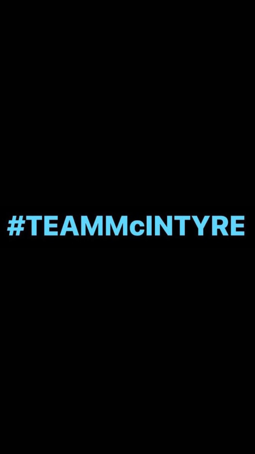 Pre-Order #TEAMMcINTYRE Wristbands (Blue Text)