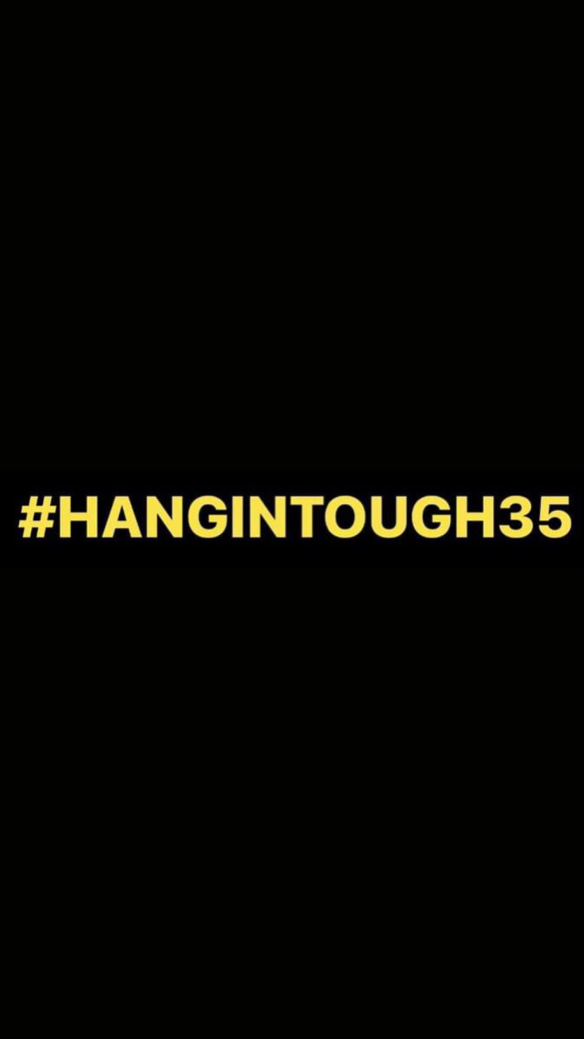 Pre-Order #HANGINTOUGH35 Wristbands (Yellow Colour)