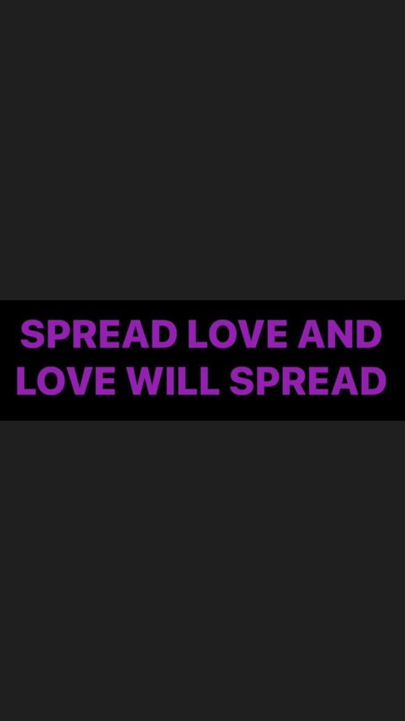 Pre-Order #SPREADLOVEANDLOVEWILLSPREAD Wristbands (Purple text with #)