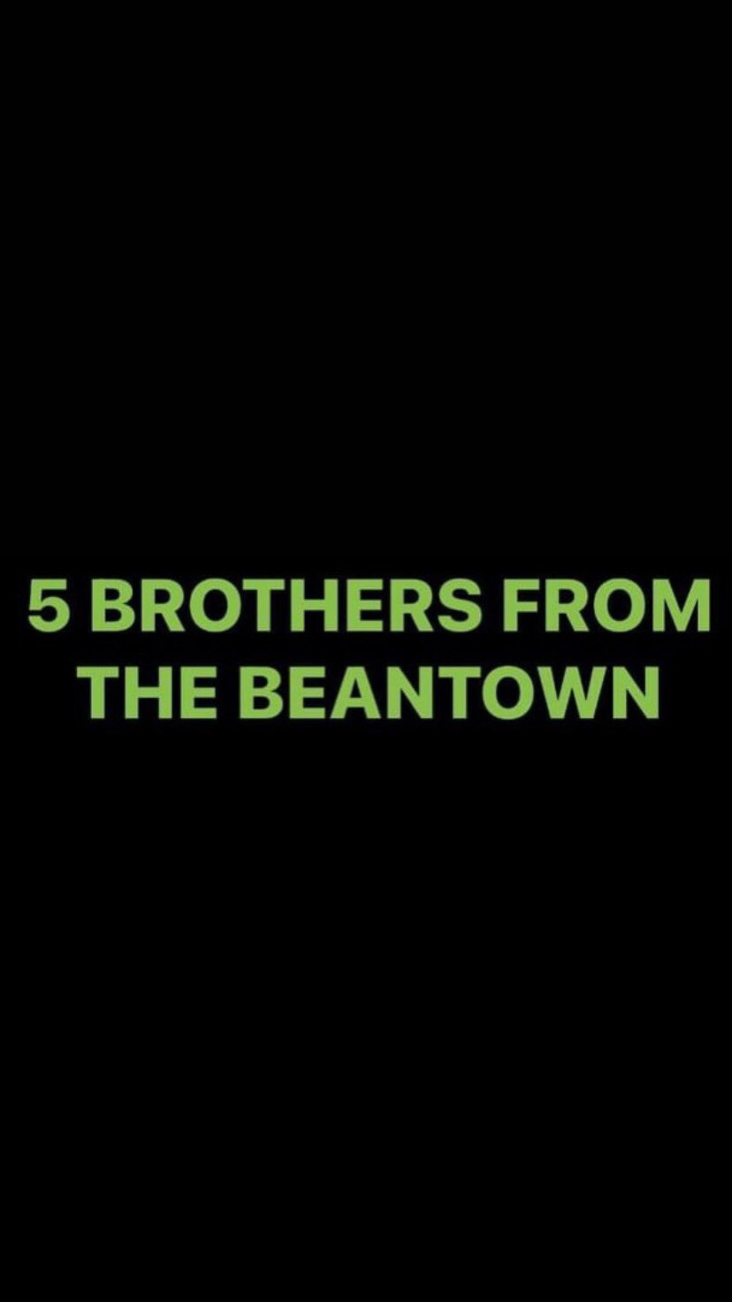 Pre-Order 5 BROTHERS FROM THE BEANTOWN Wristbands (Green Text)
