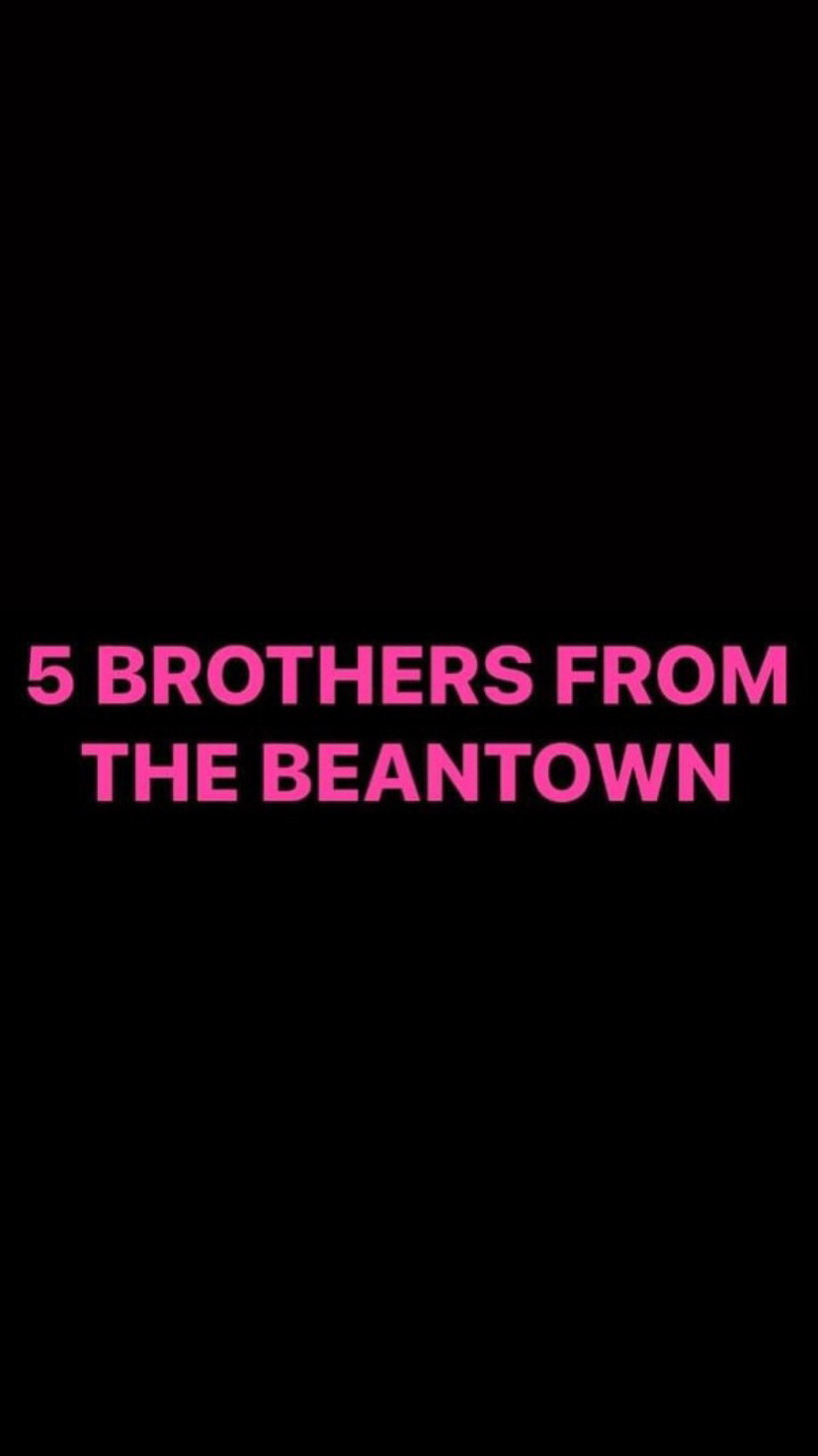 Pre-Order 5 BROTHERS FROM THE BEANTOWN Wristbands (Pink Text)