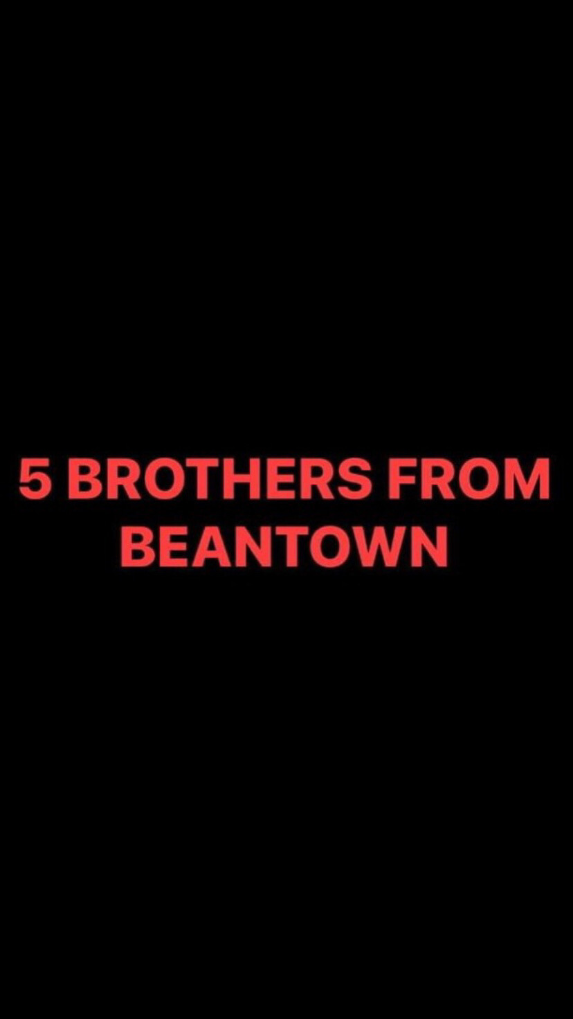 Pre-Order 5 BROTHERS FROM THE BEANTOWN Wristbands (Red Text)