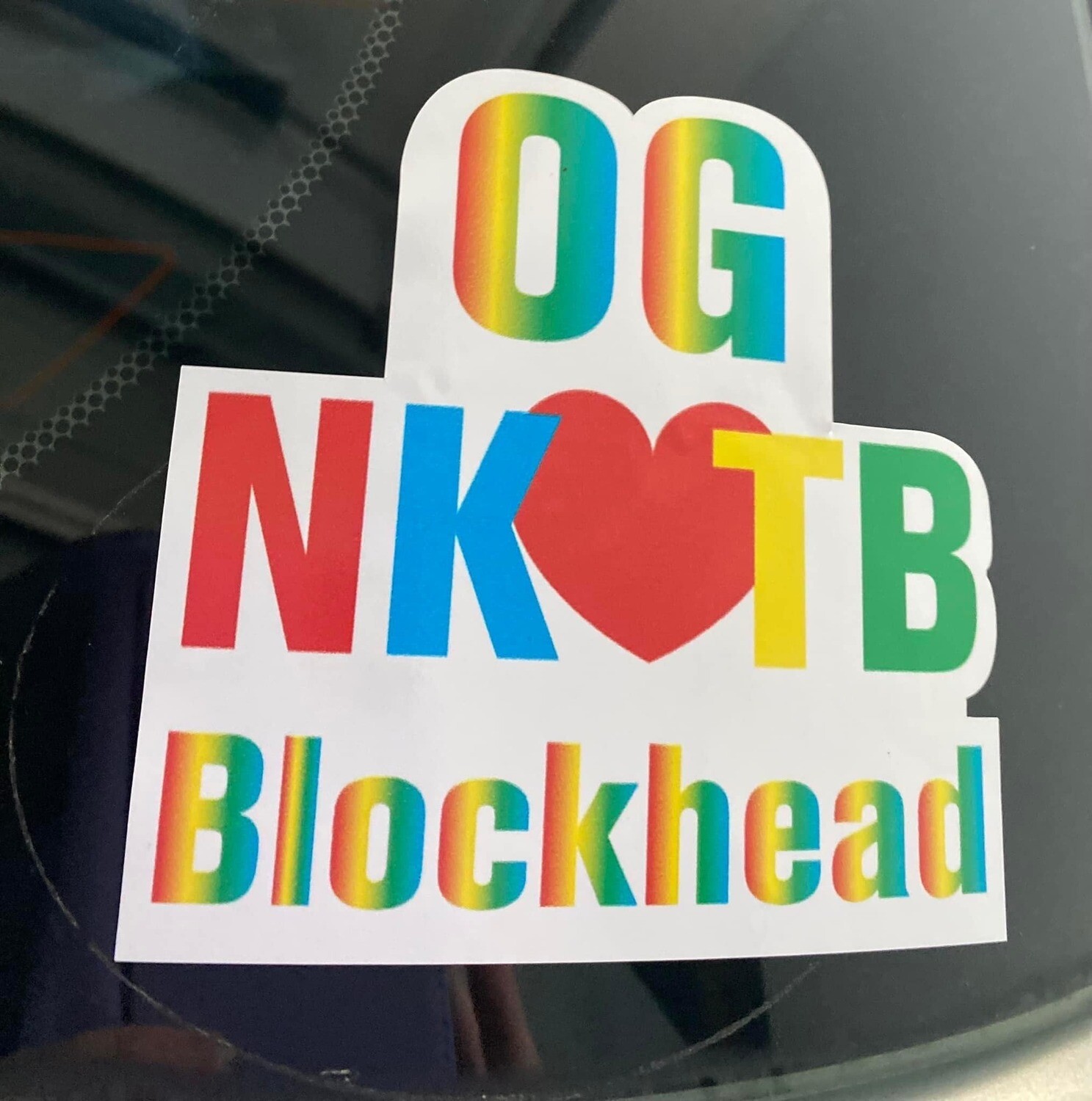 OG NK❤️TB BLOCKHEAD Bumper Stickers