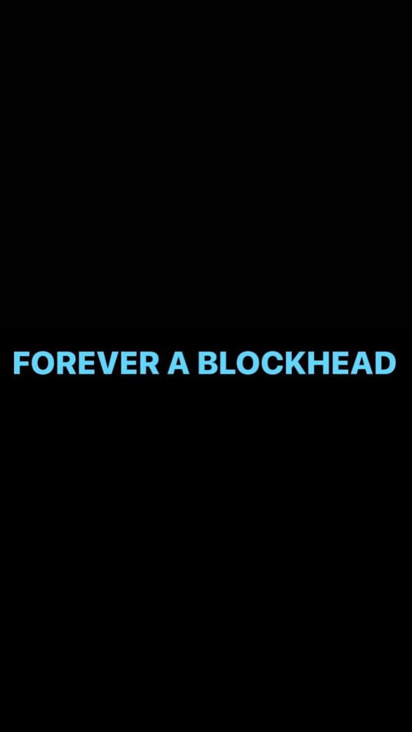 Pre-Order FOREVER A BLOCKHEAD Wristbands (Blue Text)