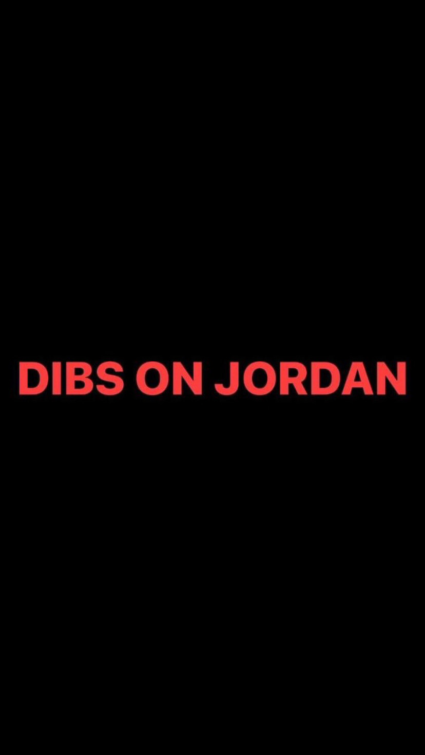 Pre-Order DIBS ON JORDAN Wristbands (Red Text)