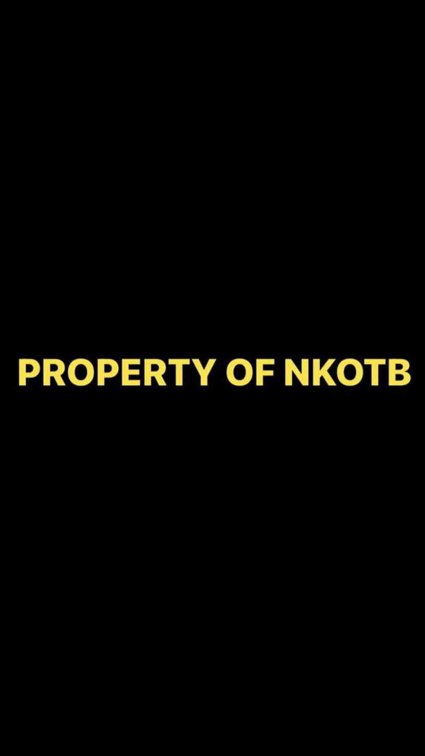Pre-Order PROPERTY OF NKOTB Wristbands (Yellow Text)