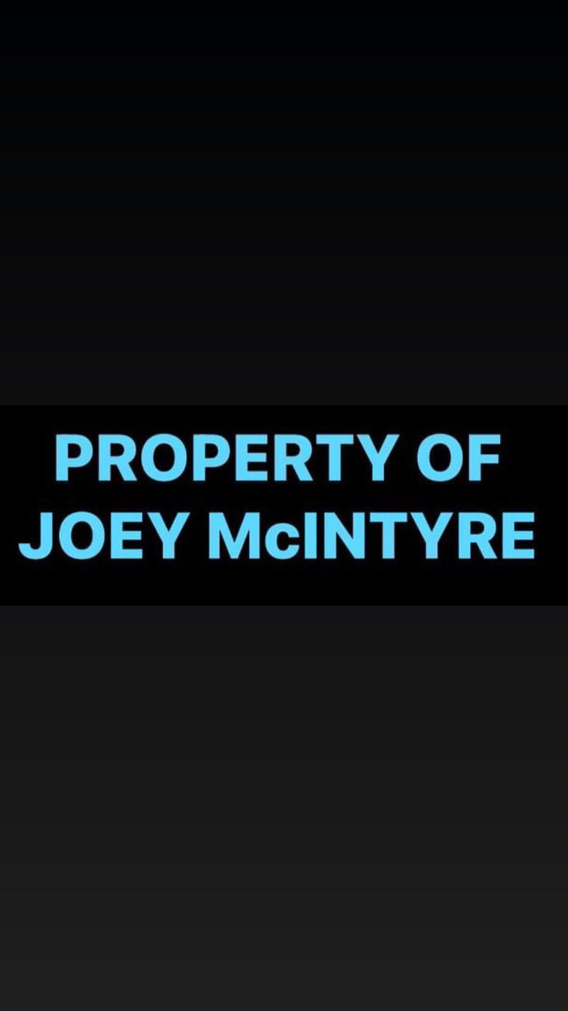 Pre-Order PROPERTY OF JOEY McINTYRE Wristbands (Blue Text)