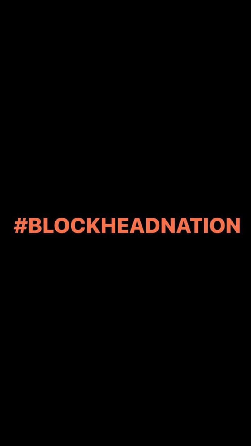 Pre-Order #BLOCKHEADNATION Wristbands (Orange Text)
