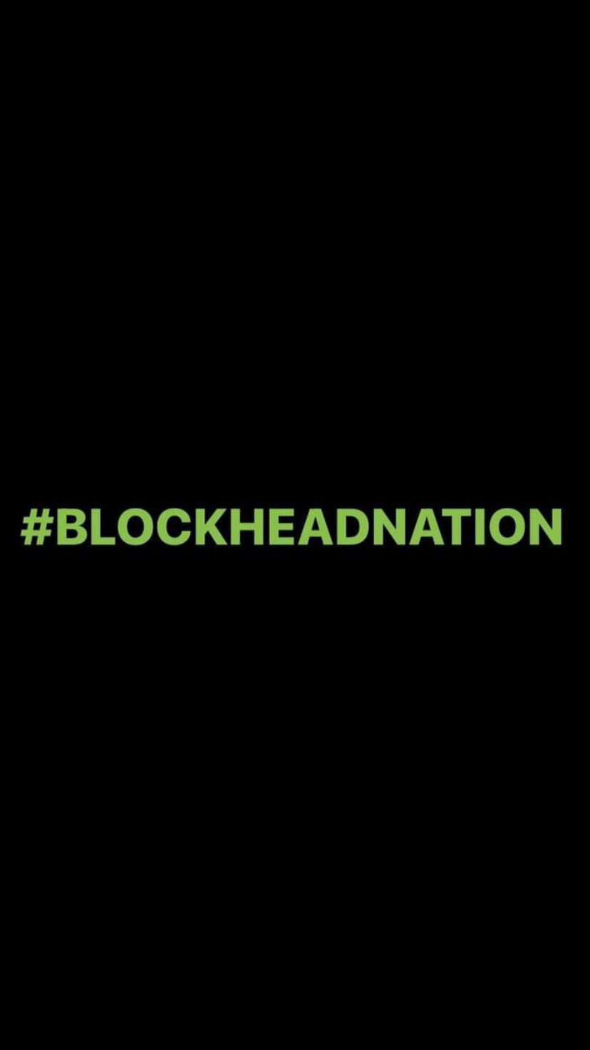 Pre-Order #BLOCKHEADNATION Wristbands (Green Text)