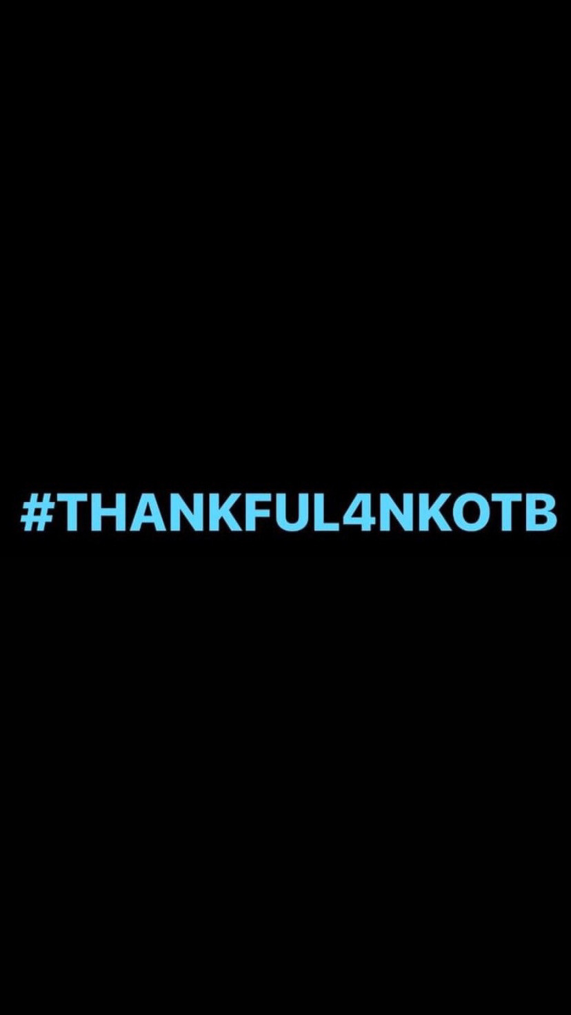 Pre-Order #THANKFUL4NKOTB Wristbands (Blue Text)