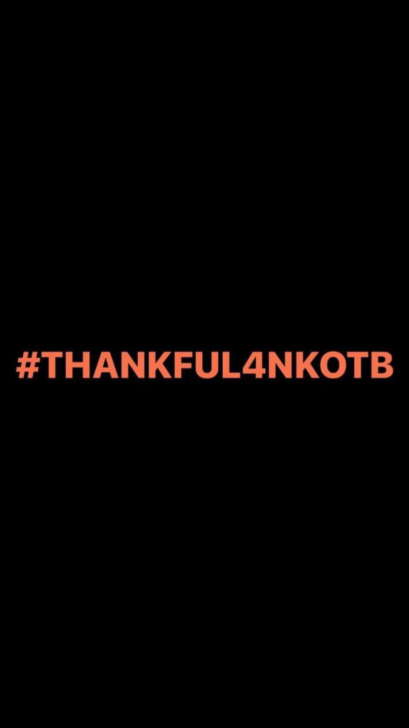 Pre-Order #THANKFUL4NKOTB Wristbands (Orange Text)