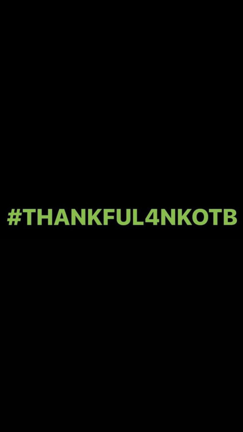 Pre-Order #THANKFUL4NKOTB Wristbands (Green Text)