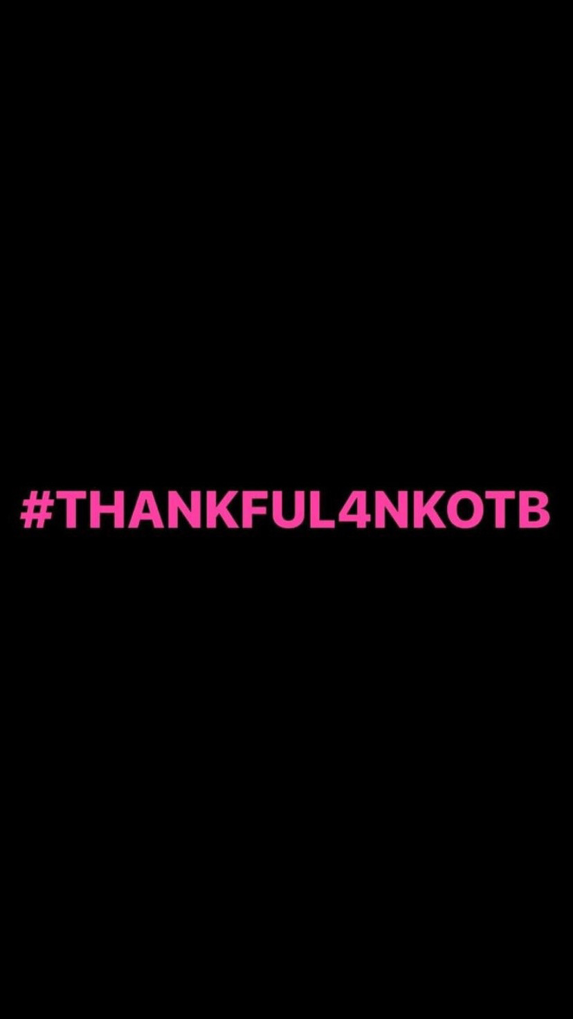 Pre-Order #THANKFUL4NKOTB Wristbands (Pink Text)