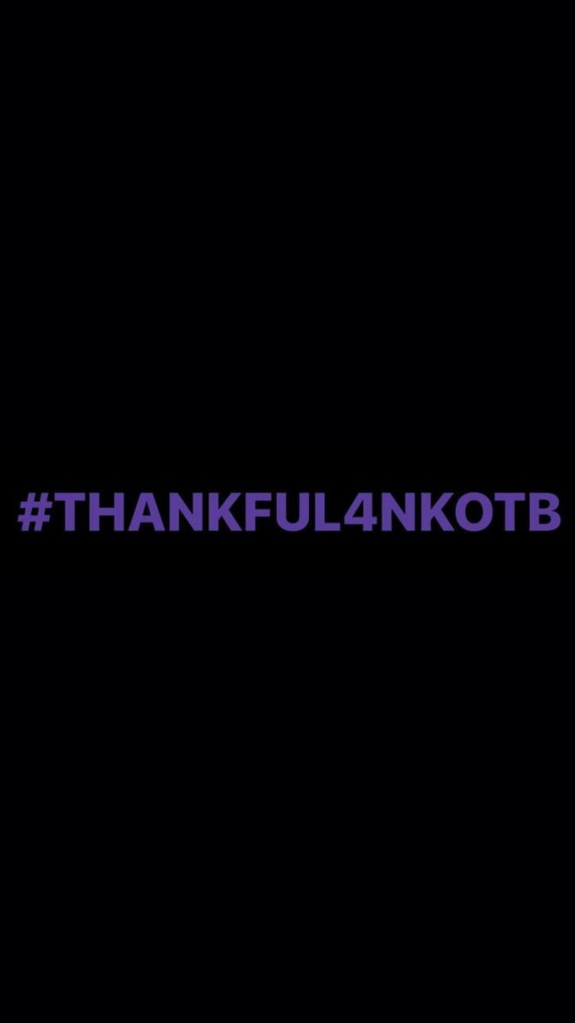 Pre-Order #THANKFUL4NKOTB Wristbands (Purple Text)