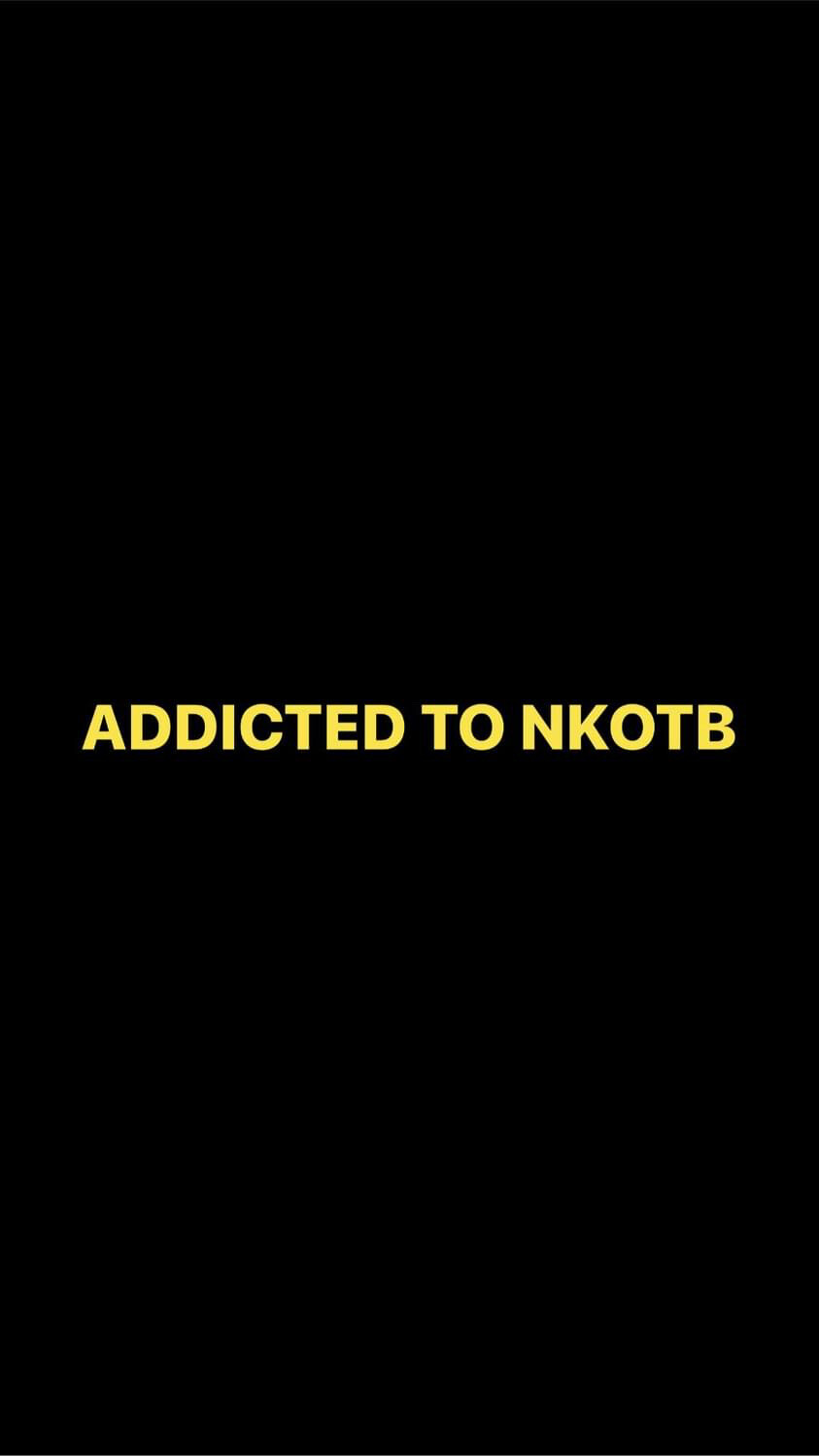 Pre-Order ADDICTED TO NKOTB Wristbands (Yellow Text)