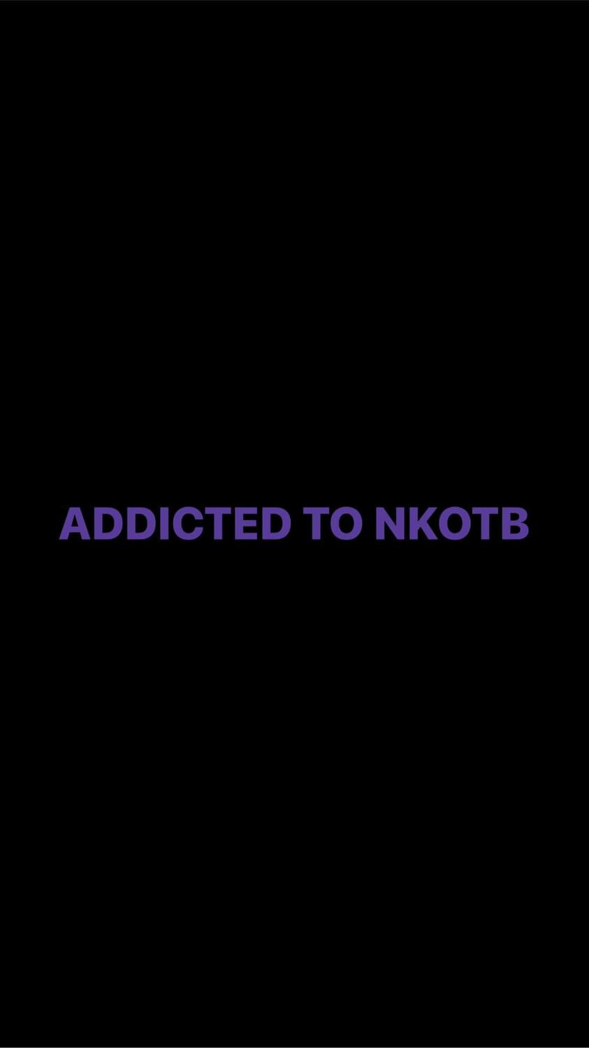 Pre-Order ADDICTED TO NKOTB Wristbands (Purple Text)